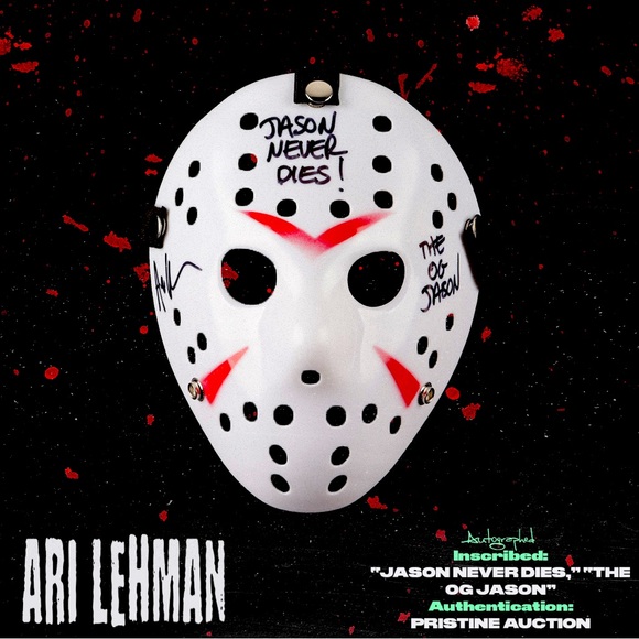 Halloween “Jason” Hockey Mask, autographed by first Jason actor Ari Lehman - Picture 1 of 3